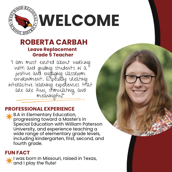 Meet Roberta Carbah, our new Leave Replacement Grade 5 Teacher!