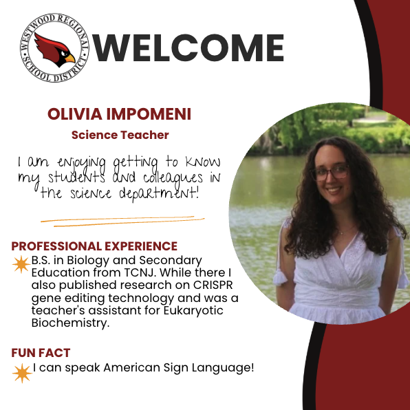 Meet Olivia Impomeni, our new Science Teacher!
