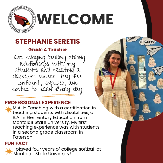Meet Stephanie Seretis, our new Grade 4 Teacher!