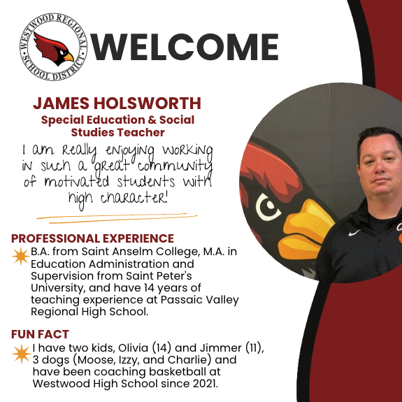 Meet Jim Holsworth, our new Special Education and Social Studies Teacher at the High School!