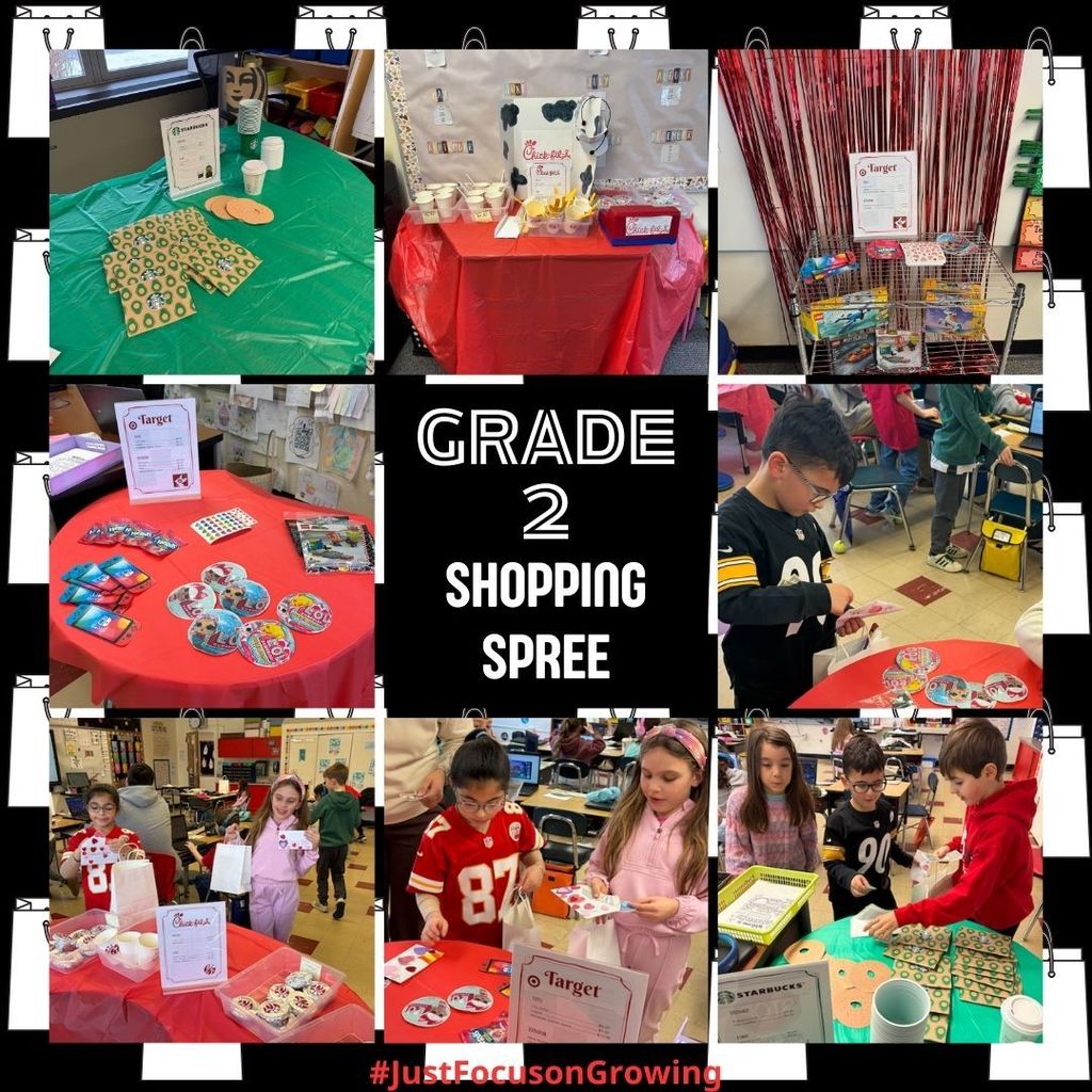 Our Grade 2 students wrapped up their Money Unit with an exciting hands-on shopping experience, transforming our classrooms into three vibrant student-run stores: Chick-fil-A, Target, and Starbucks. They received a budget and enthusiastically explored the stores, using their money-counting skills to make spending choices. They engaged in real-world math by calculating totals and counting bills and coins. It was a fun, educational adventure that highlighted the power of creative teaching. We are incredibly proud of our Grade 2 learners and dedicated teachers for bringing math to life! #JustFocusonGrowing