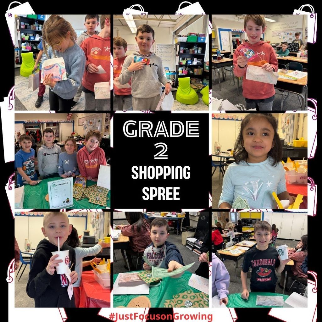 Our Grade 2 students wrapped up their Money Unit with an exciting hands-on shopping experience, transforming our classrooms into three vibrant student-run stores: Chick-fil-A, Target, and Starbucks. They received a budget and enthusiastically explored the stores, using their money-counting skills to make spending choices. They engaged in real-world math by calculating totals and counting bills and coins. It was a fun, educational adventure that highlighted the power of creative teaching. We are incredibly proud of our Grade 2 learners and dedicated teachers for bringing math to life! #JustFocusonGrowing