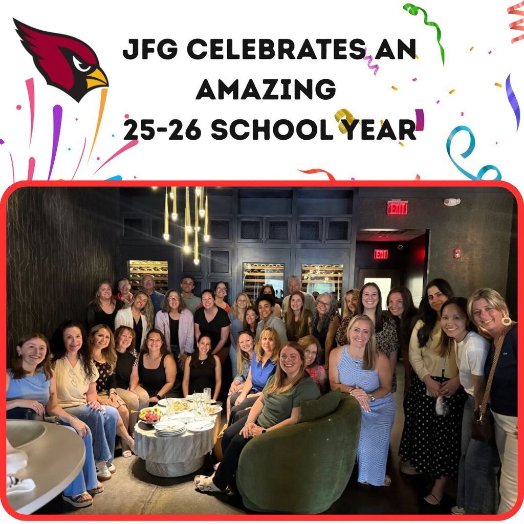 The JFG staff came together to celebrate the end of an amazing school year filled with growth, achievement, and memorable moments! It was a wonderful opportunity to reflect on our successes, recognize one another's hard work, and enjoy time together as a team. Thank you to all of our dedicated JFG staff members for making this year such a success! #JustFocusonGrowing