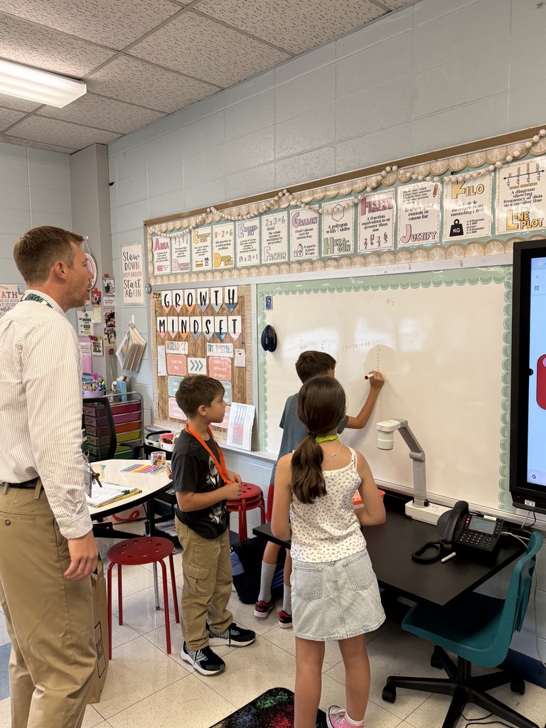 three students and teacher