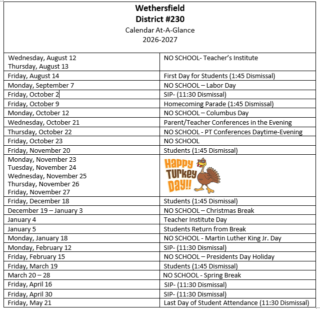 Calendar 2026-27