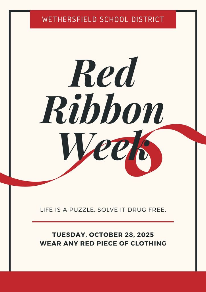School Red Ribbon Week Campaign Poster
