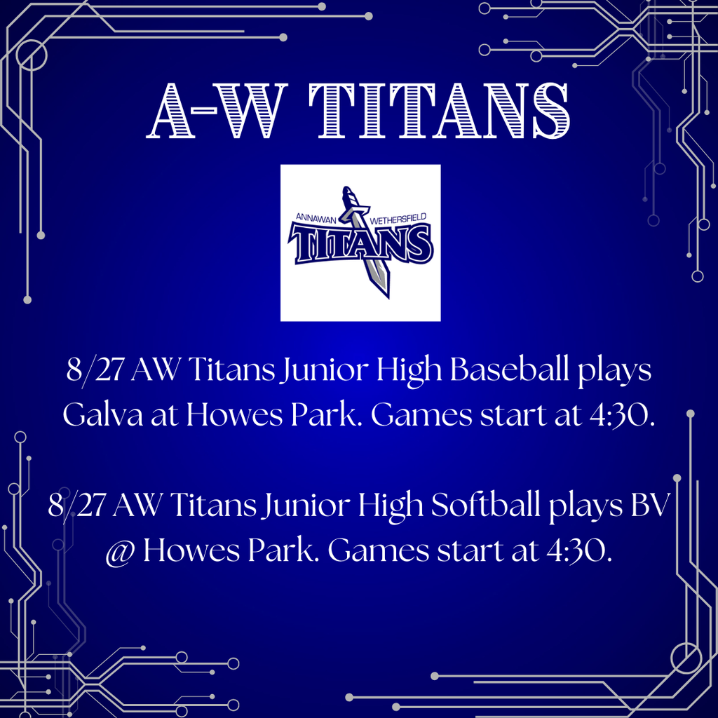 8/27 AW Titan Athletic Events