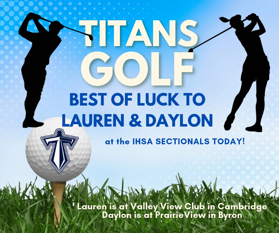 Titan Golf duo at IHSA Sectional matches on Monday