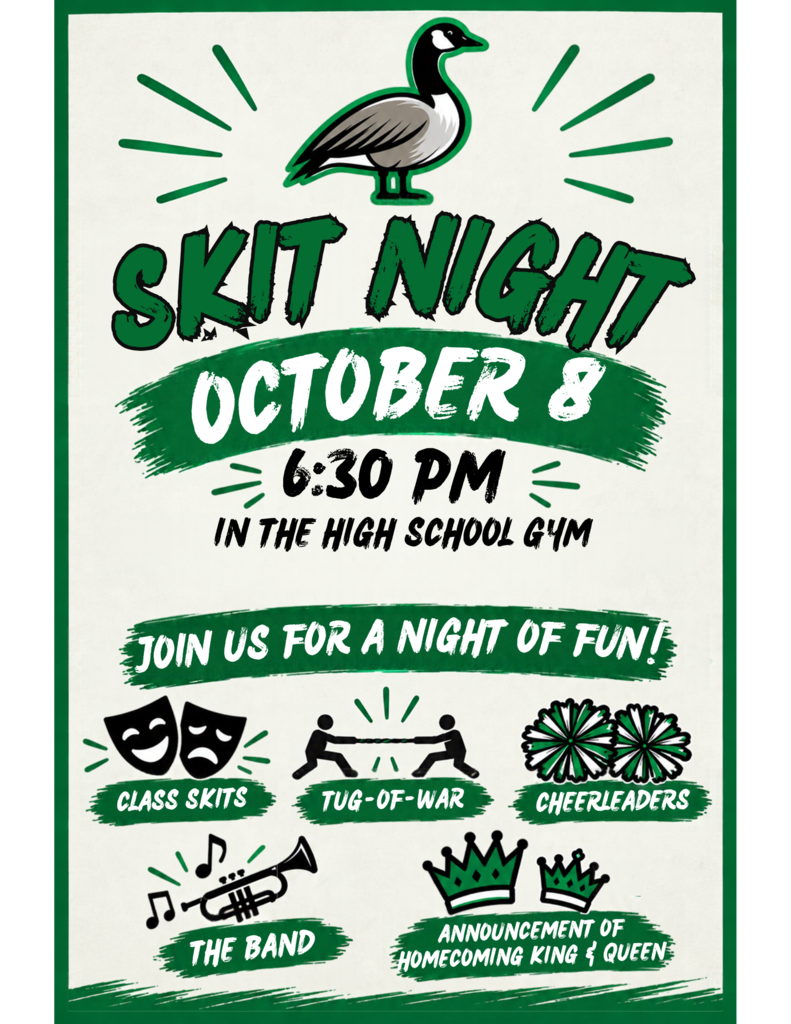 Skit Night at 6:30pm on October 8th