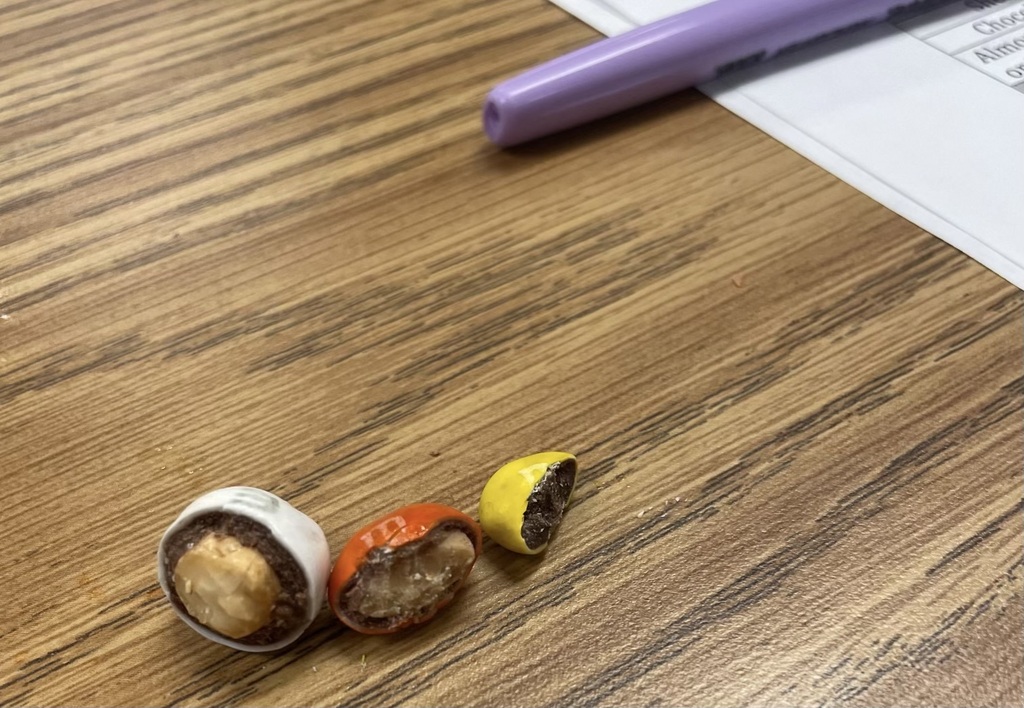 Three M & M samples