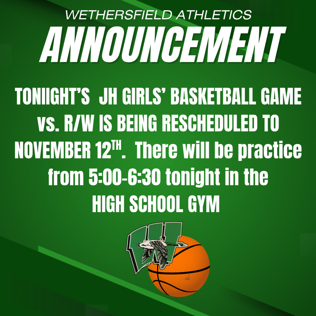 JH GIRLS BASKETBALL GAME CHANGE