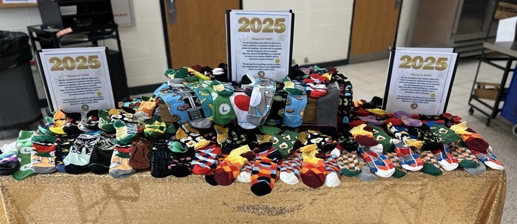 Table of fun socks display