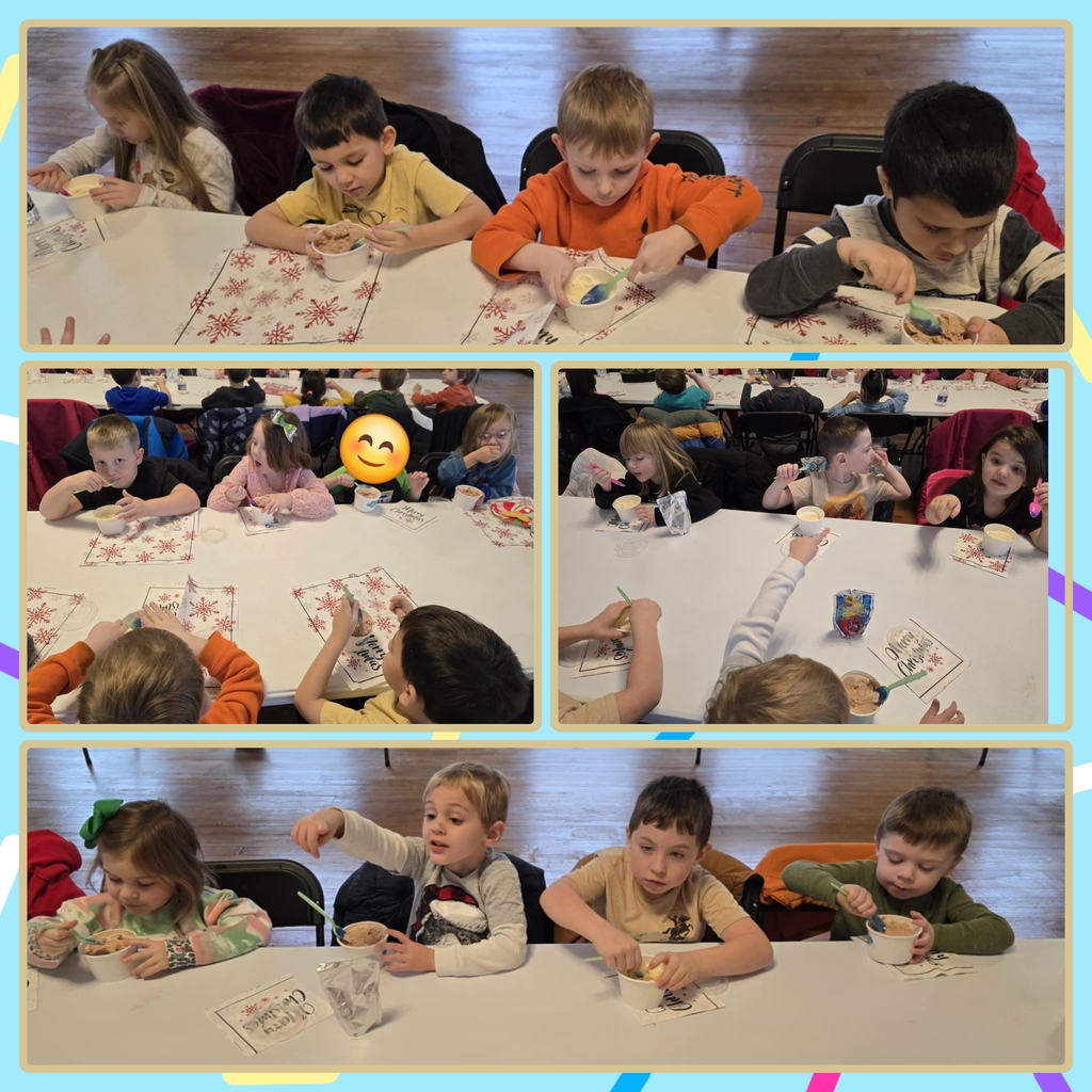 Prek students enjoyed a field trip to Stalders Family Creamery where they practiced their social skills they have learned so far, ate a nice lunch, made an icecream Christmas ornament, learned about life on a farm, and found items you may see in a grocery store that have dairy in them.