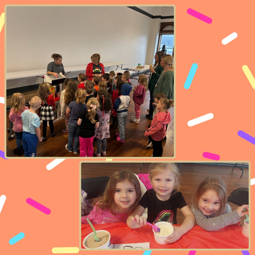 Prek students enjoyed a field trip to Stalders Family Creamery where they practiced their social skills they have learned so far, ate a nice lunch, made an icecream Christmas ornament, learned about life on a farm, and found items you may see in a grocery store that have dairy in them.