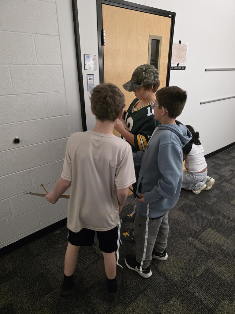 4th graders measuring area and perimeter. 
