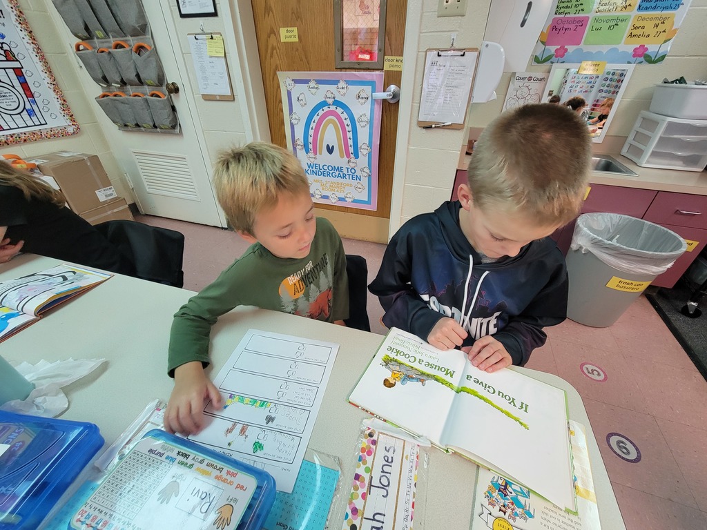 Mrs. Blake's third-grade student and Mrs. Standiford's Kindergarten student. 