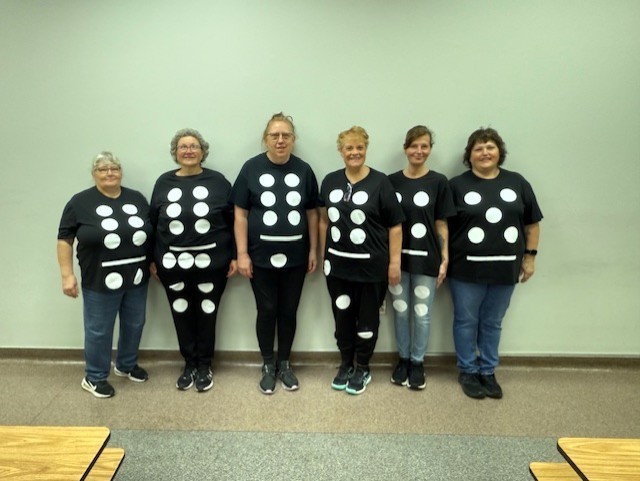 dressed like dominos