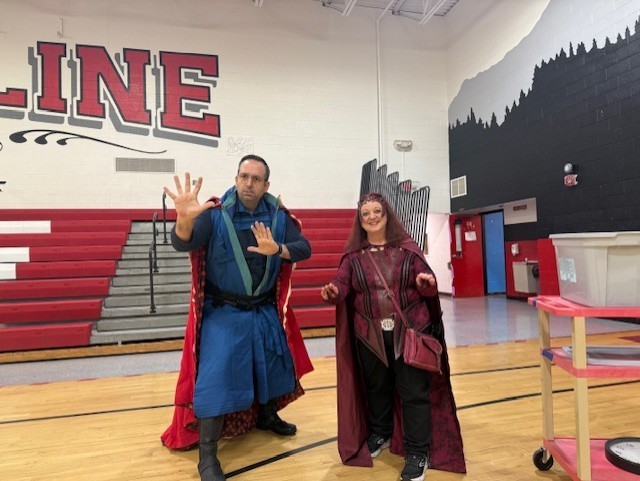 dressed like super heros