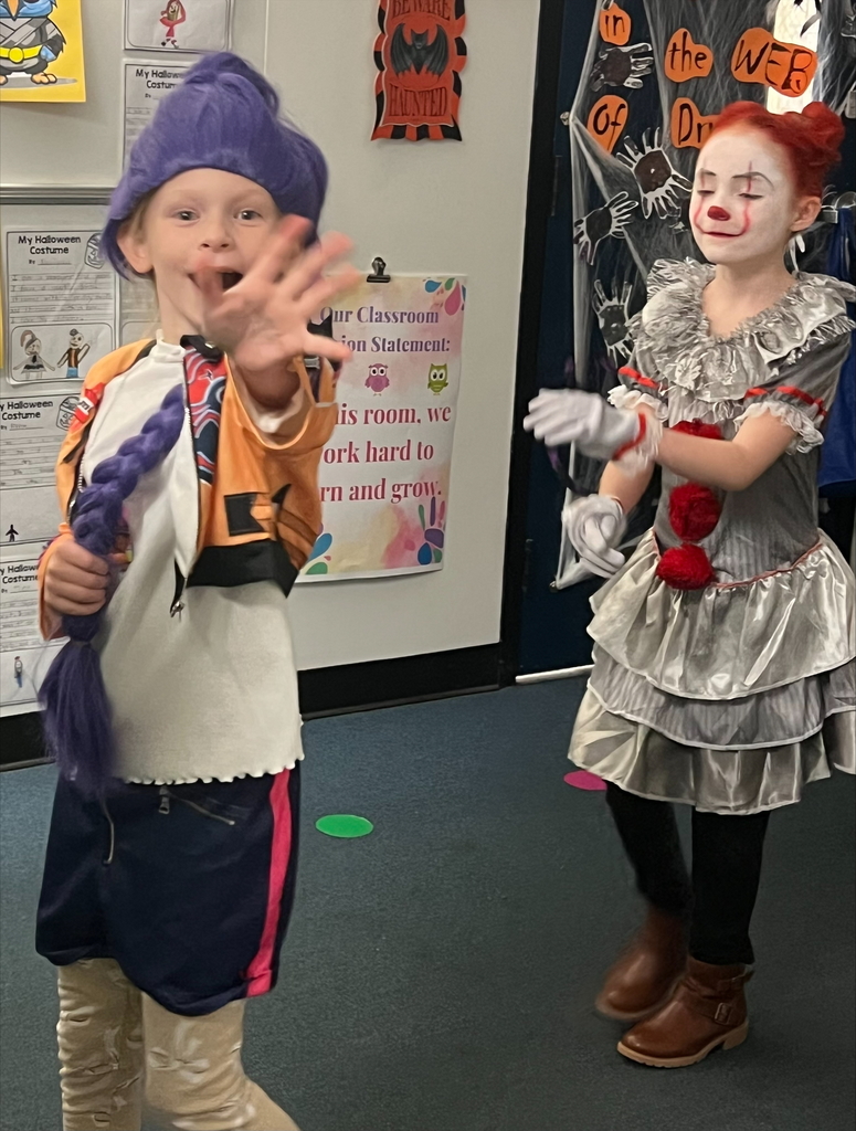 The second graders entertained us with a Halloween 🎃 parade in costume today. Some were spooky, ☠️ some were bootiful, 👻 some were square, 👾 some were clowning around, 🤡 and some were protectors, 👮🏻but they were all adorably having a great time!