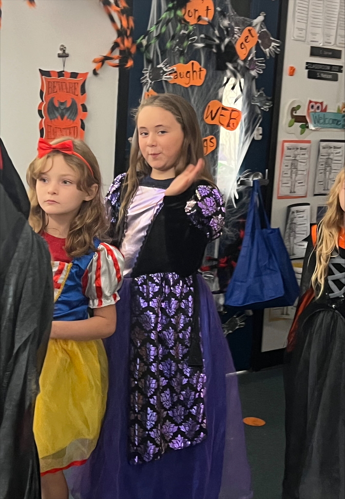 The second graders entertained us with a Halloween 🎃 parade in costume today. Some were spooky, ☠️ some were bootiful, 👻 some were square, 👾 some were clowning around, 🤡 and some were protectors, 👮🏻but they were all adorably having a great time!