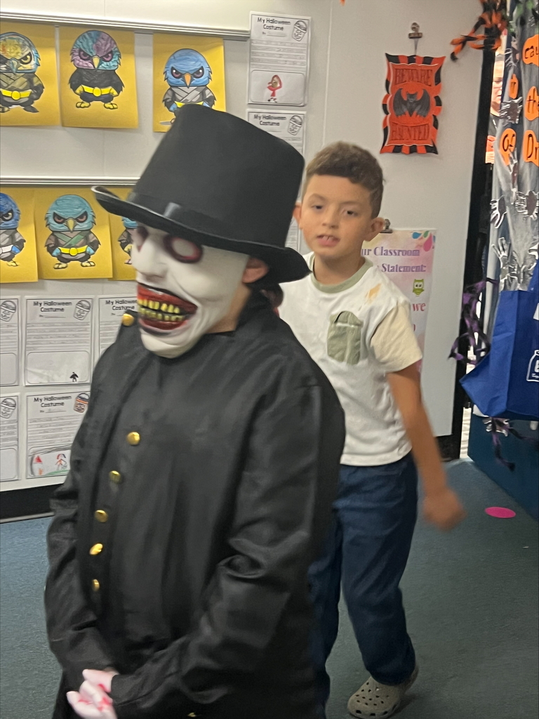 The second graders entertained us with a Halloween 🎃 parade in costume today. Some were spooky, ☠️ some were bootiful, 👻 some were square, 👾 some were clowning around, 🤡 and some were protectors, 👮🏻but they were all adorably having a great time!