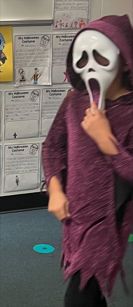 The second graders entertained us with a Halloween 🎃 parade in costume today. Some were spooky, ☠️ some were bootiful, 👻 some were square, 👾 some were clowning around, 🤡 and some were protectors, 👮🏻but they were all adorably having a great time!