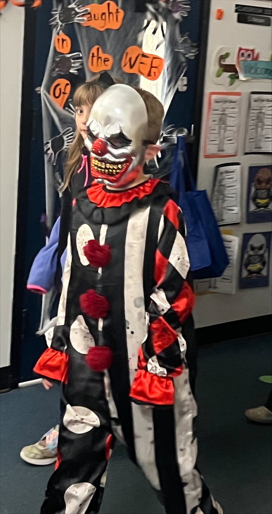 The second graders entertained us with a Halloween 🎃 parade in costume today. Some were spooky, ☠️ some were bootiful, 👻 some were square, 👾 some were clowning around, 🤡 and some were protectors, 👮🏻but they were all adorably having a great time!