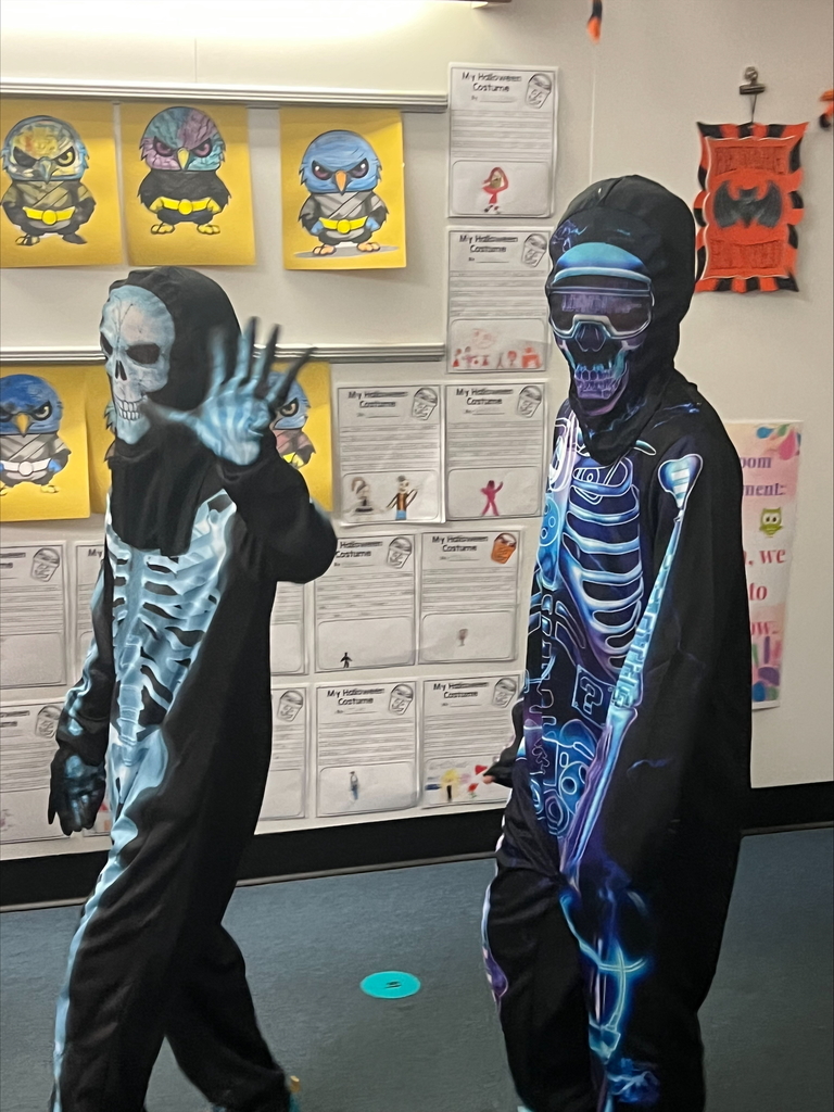 The second graders entertained us with a Halloween 🎃 parade in costume today. Some were spooky, ☠️ some were bootiful, 👻 some were square, 👾 some were clowning around, 🤡 and some were protectors, 👮🏻but they were all adorably having a great time!