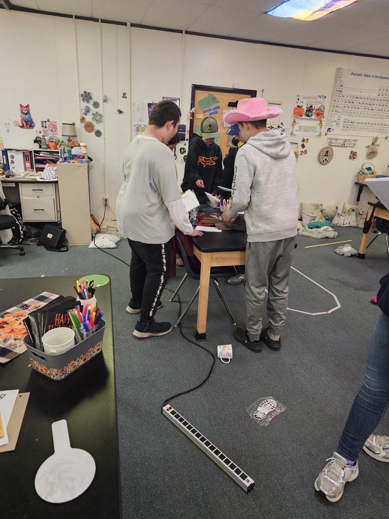 Today Miss Landis’s Career Exploration class took a look at the Career Cluster law, public safety, corrections, and security. As a class the discovered a crime that had taken place in the city, the classroom. They worked together to document, catalog, and collect evidence from the crime scene. They numbered, took photos, and made diagrams of where important evidence was discovered. In following days they will be collecting fingerprints, comparing data, and applying for warrants for search and seizure. The students had a great time with this beginning activity and can’t wait to solve the crime.