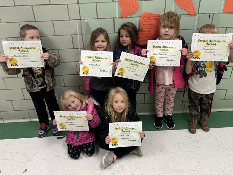 PreK perfect attendance 