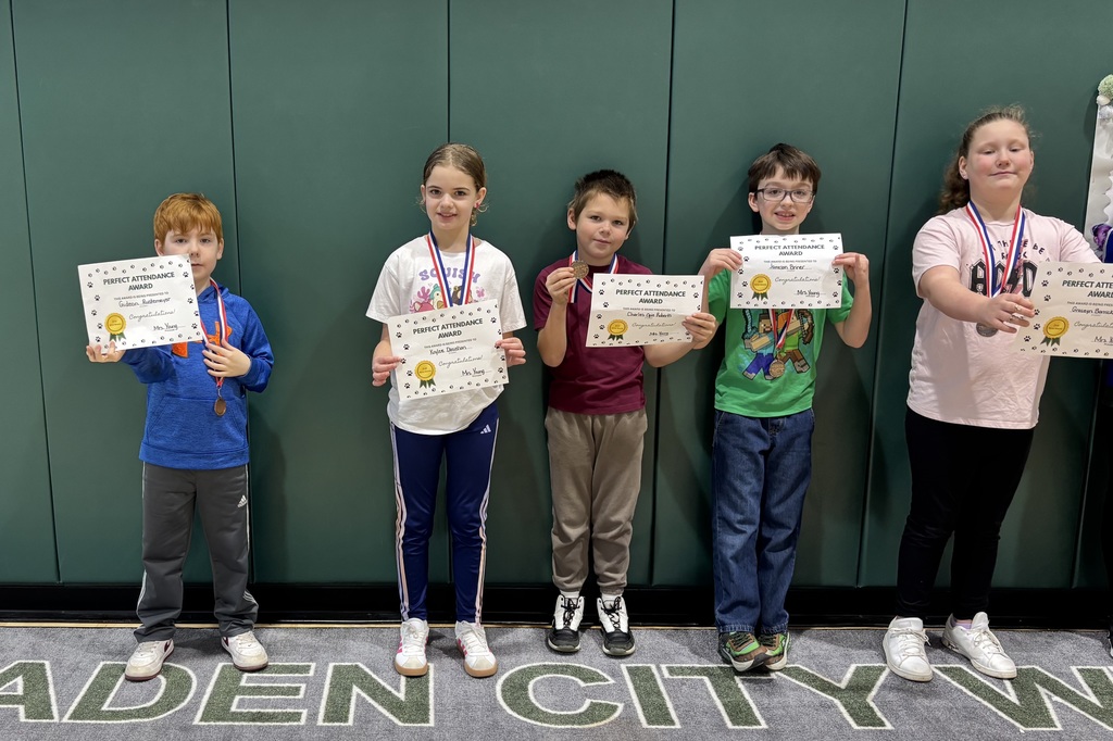 Perfect Attendance for the first semester!