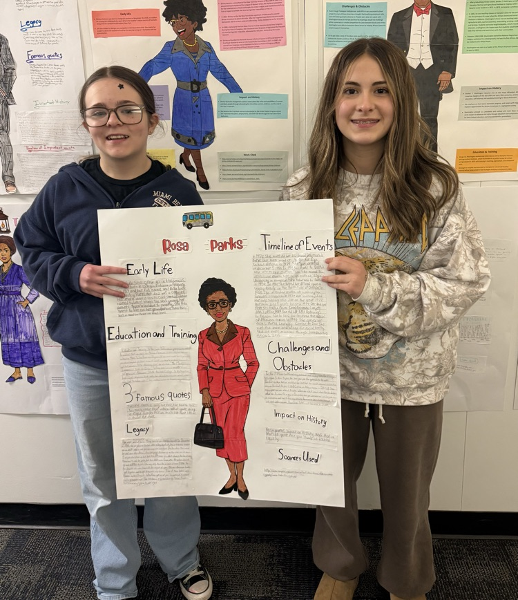 two girls and Rosa parks poster 