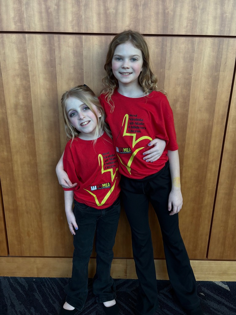 “Congratulations to Madelynn Wade and Riley Stackpole on a job well done at the WV All-State Children’s Chorus concert on Friday!” These girls have worked hard on learning their music for several months and practiced for multiple days in Charleston with over 200 other students. We are so proud of you and your hard work. 