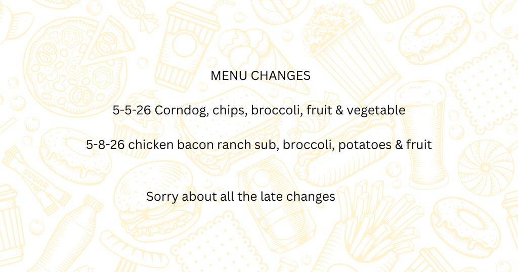 Menu changes 