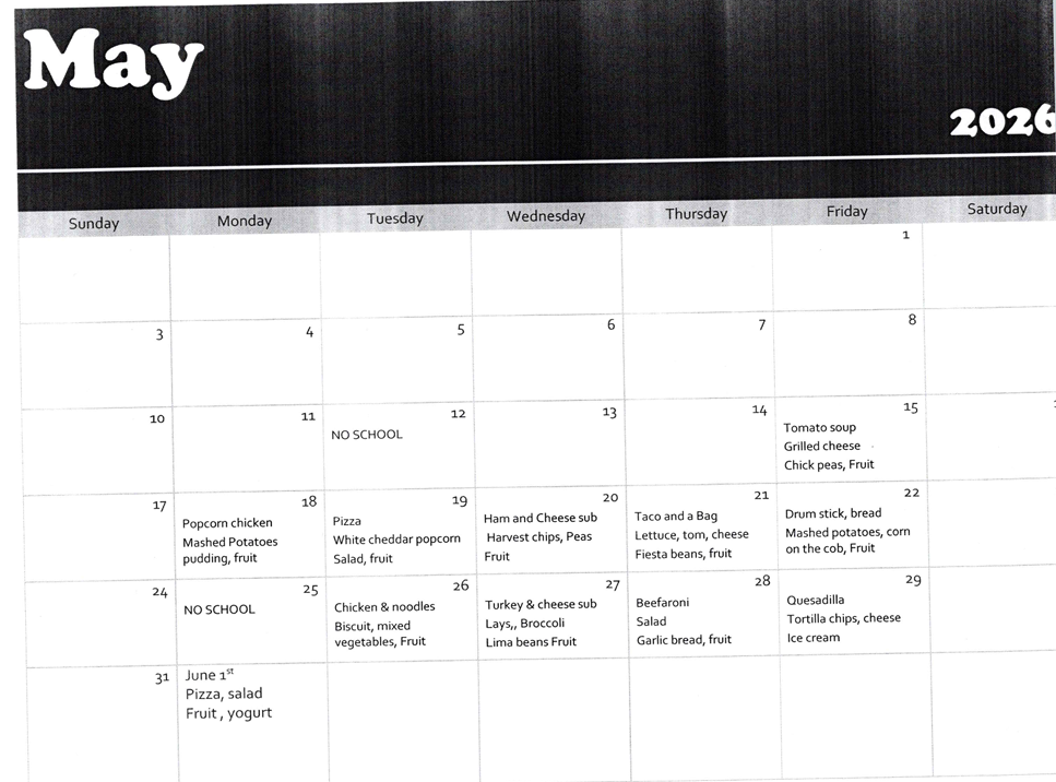 May Menu