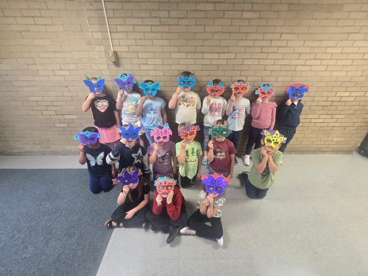 kindergarten displaying their 🦕 best Dino Mask!! 