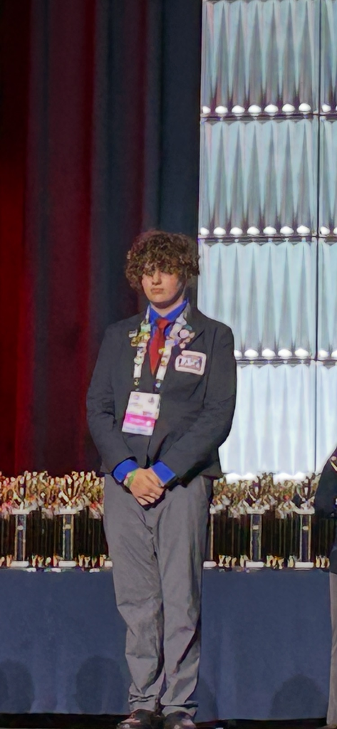 Amelia McPherson on stage at TSA Nationals  
