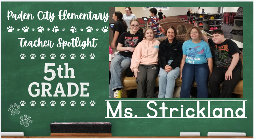 Ms. Strickland and her students.
