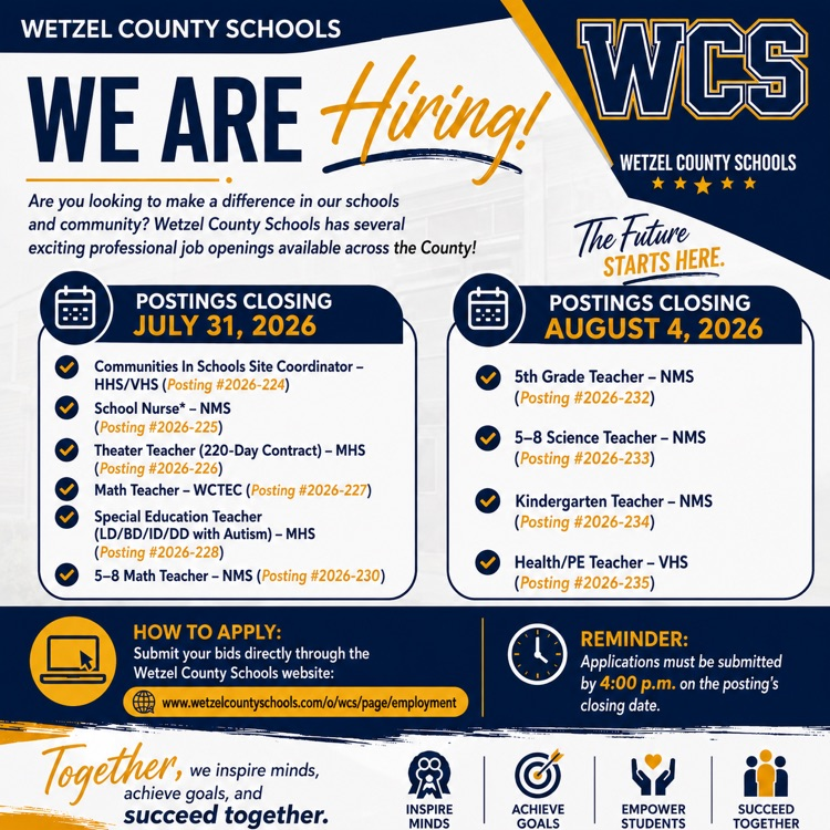 wcs is hiring 