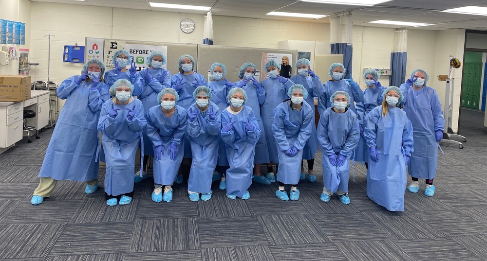 Allied Health Students Wearing PPE