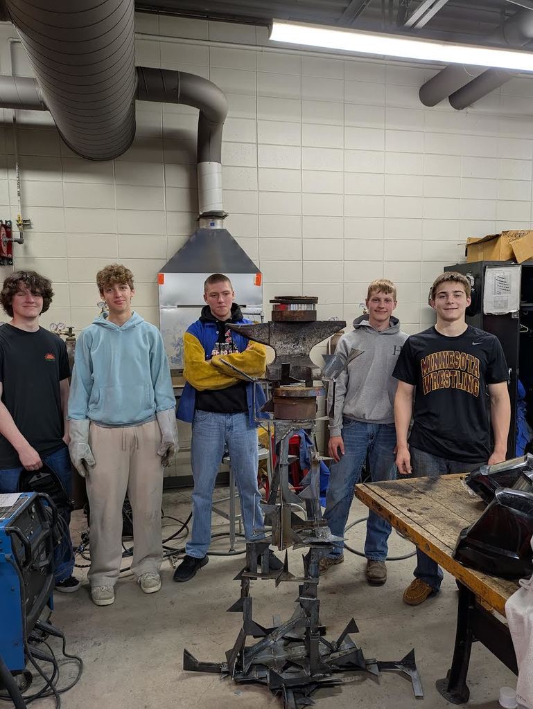 Welding class showing off their tower 