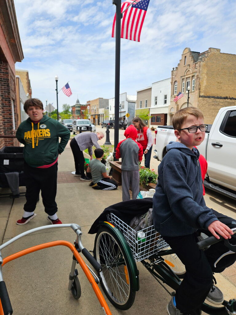A behind the scenes photo of our planters in action