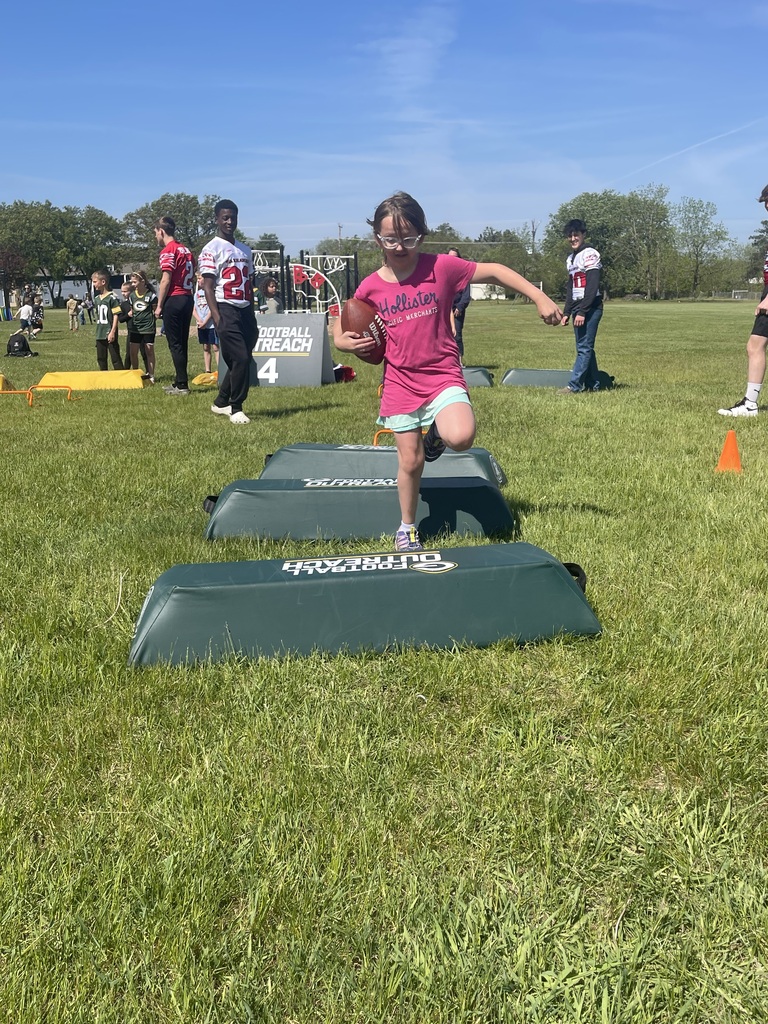 Student running through a drill