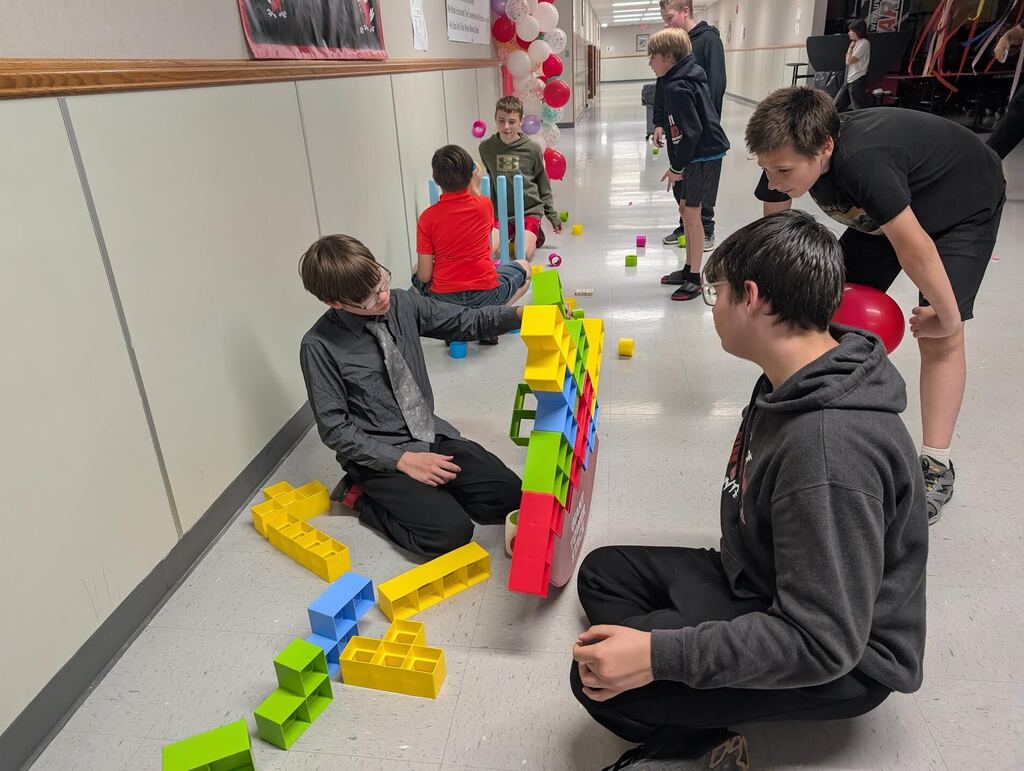 Students Playing Games At the Glow Dance