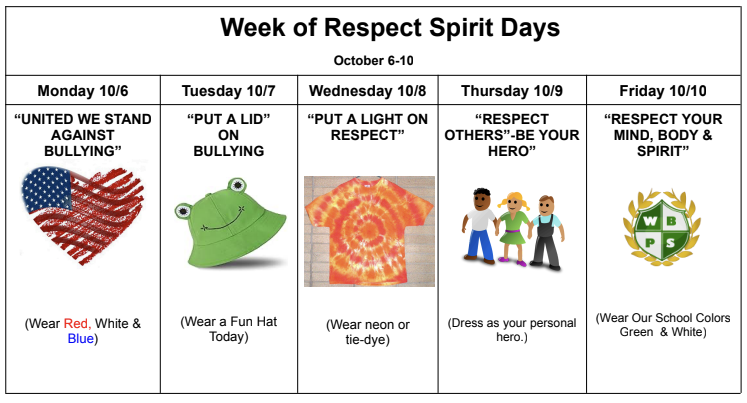 A picture of the week of respect and what to wear 