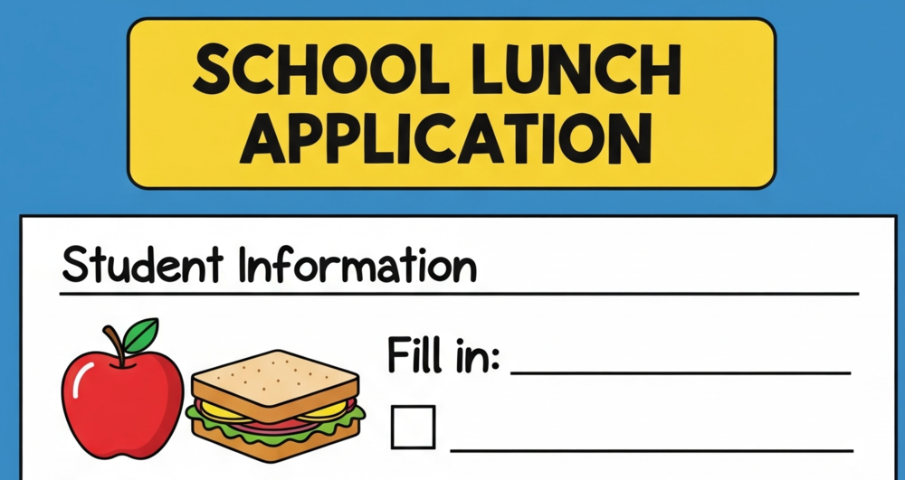 Clipart style image of a lunch application