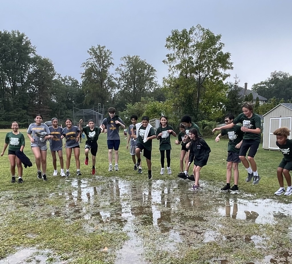 Jumping over puddle