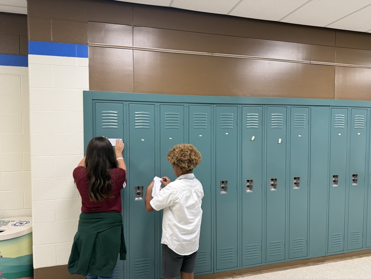 students at locker
