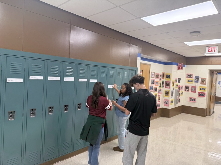 students at locker
