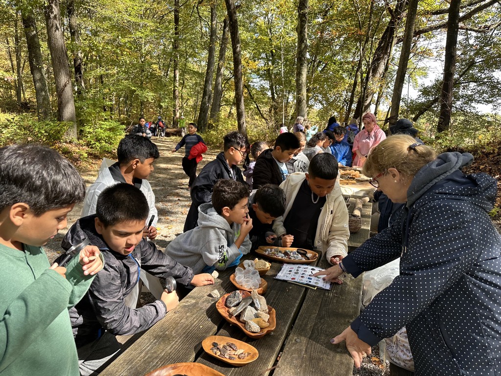 students at table